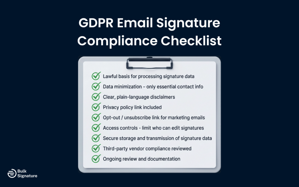 The Complete GDPR Compliance Checklist for Email Signatures and Disclaimers