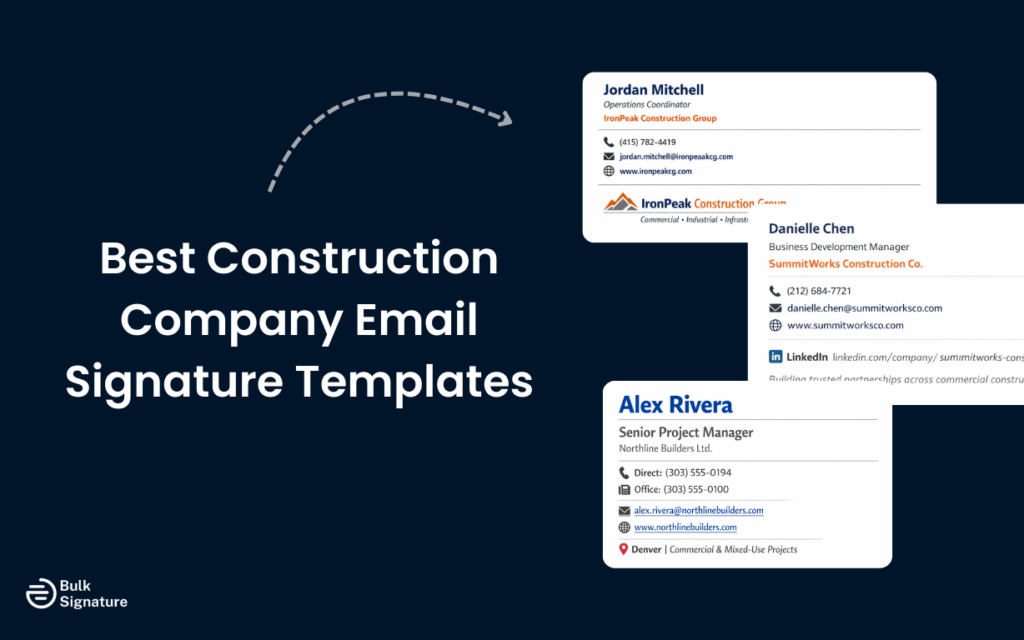 Best Construction Company Email Signature Templates
