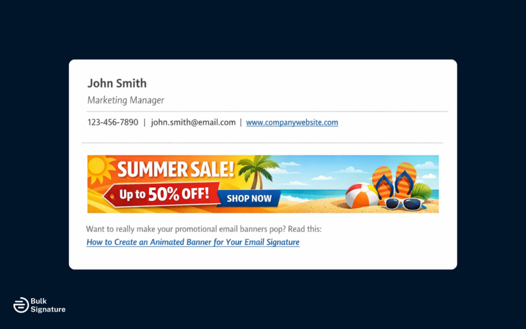 Short-term or Seasonal Promotional Banner Ads