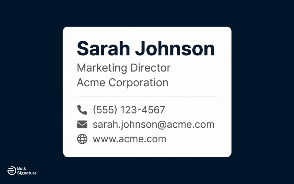 Example 1: Minimalist Text-Only Signature