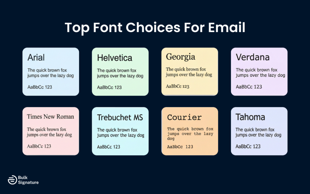 Top Font Choices for Email Signatures